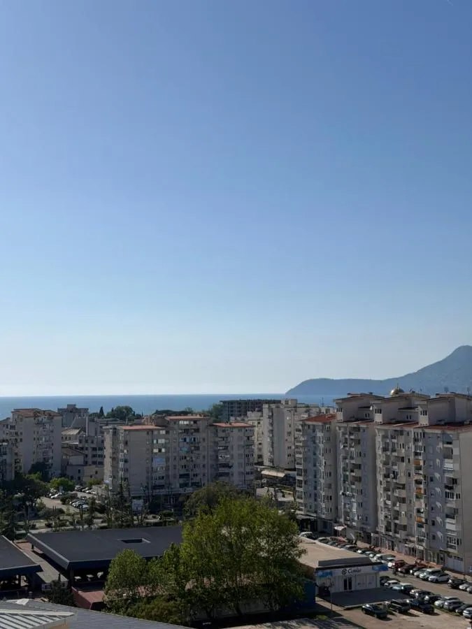 Sea and city from above